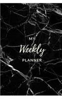 My Weekly Planner - (Black Marble) Daily Planner / Appointment Book: (6x9) To Do Notebook, Weekly To-Do Lists, Weekly and Daily Planner, Durable Matte Cover