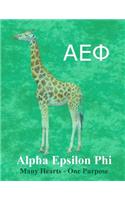 Alpha Epsilon Phi: Lined Notebook - Composition Book - 8.5 X 11 Paper - Wide Ruled - 100 Pages