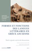 Formes Et Fonctions Des Langues Litteraires En Grece Ancienne