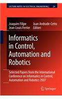 Informatics in Control, Automation and Robotics