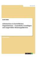 Arbeitsschutz in betrieblichen Organisationen - Gesetzliche Grundlagen und ausgewählte Belastungsfaktoren