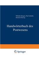 Handwörterbuch Des Postwesens