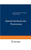 Handwörterbuch Des Postwesens