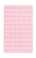 Terminplaner Lederlook 2025 Rosa: Terminplaner Lederlook A6