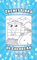 Trenes Libro de Colorear para Niños 4-8 años: Libro de colorear 20 dibujos de estaciones de trenes para colorear