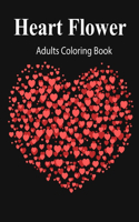 Heart Flower Adult Coloring Book
