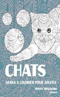 Livres à colorier pour adultes - Animaux - Monde imaginaire - Chats