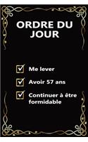 Ordre Du Jour 57 Ans: Carnet de Notes, Papier blanc ligné - Cadeau d'anniversaire original, idéal pour Homme, Femme, Ami et Collègue.