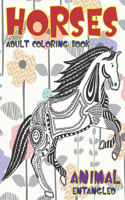 Adult Coloring Book Entangled - Animal - Horses