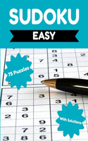 Sudoku - Easy: 75 Easy Sudoku Puzzles for Adults & Seniors, Sudoku Puzzle Books for Adults, Puzzle Activity Books for Seniors, Sudoku Book for Beginners