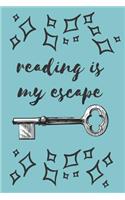 Reading is my escape: Blue Reading Journal Gifts for Book Lovers- Book Log Diary- Gift for book lovers