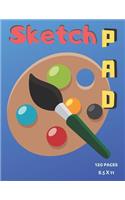 Sketch Pad: 8.5inX11in 120 blank pages