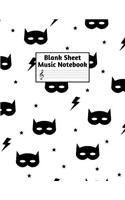 Blank Sheet Music Notebook: Easy Blank Staff Manuscript Book Large 8.5 X 11 Inches Musician Paper Wide 12 Staves Per Page for Piano, Flute, Violin, Guitar, Trumpet, Drums, Cell