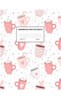Handwriting Practice Sheets: Cute Blank Lined Paper Notebook for Writing Exercise and Cursive Worksheets - Perfect Workbook for Preschool, Kindergarten, 1st, 2nd, 3rd and 4th Gr