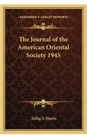 Journal of the American Oriental Society 1945