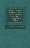 Essay on Religion by Lenin. with an Introd. by Gopal Paranjape