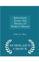 Selections from the Poems of Robert Burns - Scholar's Choice Edition: (English)