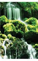 Moss Falls Grid Notebook: 150 Page Grid Notebook Journal Diary