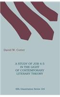 Study of Job 4-5 in the Light of Contemporary Literary Theory