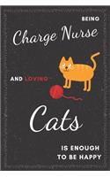 Charge Nurse & Cats Notebook