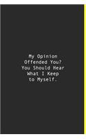 My Opinion Offended You? You Should Hear What I Keep to Myself.