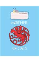 Composition Book: Cat Lovers Mother Of Cats Lovely Composition Notes Notebook for Work Marble Size College Rule Lined for Student Journal 110 Pages of 8.5"x11" Effici