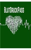 Blutdruckpass: Blutdruckpass mit Kurzanleitung, A5, Softcover, behalten Sie die Kontrolle über Ihre Blutdruckwerte durch Eintragen in dieses Notizbuch mit Platz fü