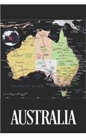 Australia: Map of Australia Notebook- Gift for Travelers