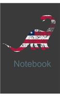 Notebook: Perfect Notebook For American Dinosaur Lover Boys And Girls. Cute Cream Paper 6*9 Inch With 100 Pages Notebook For Writing Daily Routine, Journal an