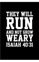 They Will Run And Not Grow Weary: Weekly Planner: Christian Theme Portable 6"x9" Planner with Christian Quote: Inspirational Gifts for Religious Men & Women (Weekly Planner)