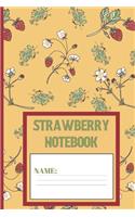 Strawberry Notebook: Strawberry gifts for women, men, kids, and teens: cute & elegant Chardonnay blank Lined notebook/Journal to write in