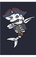 Scary Dabbing Shark Skeleton Pirate