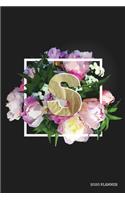 S 2020 Planner: Weekly + Monthly View - Floral Monogram Letter - 6x9 in - 2020 Calendar Organizer with Bonus Dotted Grid Pages + Inspirational Quotes + To-Do Lists(8 Personalized Planners)