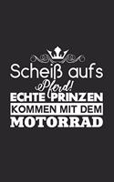 Scheiß aufs Pferd Prinzen Motorrad: 6x9 Motorbikes - lined - ruled paper - notebook - notes