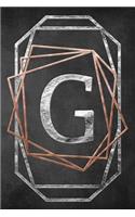 Chalkboard Foiling Minimalist Letter Notebook - G