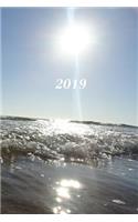 2019: Kalender/Terminplaner: 1 Woche auf 2 Seiten, Format ca. A5, Cover Meer(3 Kalender/Terminplaner)