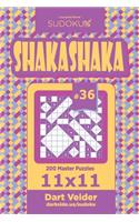 Sudoku Shakashaka - 200 Master Puzzles 11x11 (Volume 36)