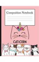 Composition Notebook Caticorn: Caticorn cat lover cat unicorn 8.5x11' Wide Rule 100 pages Journal / Notebook 8.5x11' Wide Rule 100 pages Journal / Notebook