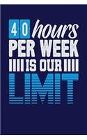 40 Hours Per Week is Our Limit