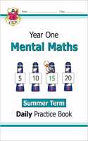 KS1 Mental Maths Year 1 Daily Practice Book: Summer Term: (CGP Year 1 Daily Workbooks)