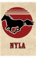 Wild Horse Lined Notebook: Nyla: College Ruled Composition Book Diary Lined Journal