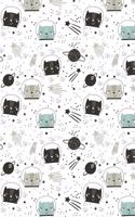 Cat Pattern - Astronaut Cats: Blank Lined Notebook for Cat Lovers and Pet Owners