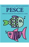 Libro da colorare per bambini di 4-5 anni (Pesce): Questo libro contiene 40 pagine a colori senza stress progettate per ridurre la frustrazione e aumentare la fiducia dei bambini in si stessi. Questo