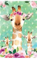 Bullet Journal for Animal Lovers Giraffes in Flowers 2: Graph Design - 162 Numbered Pages with 150 Graph Style Grid Pages, 6 Index Pages and 2 Key Pages in Easy to Carry 5.5 X 8.5 Size