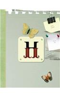 Monogrammed H Dot Grid Bullet Journal