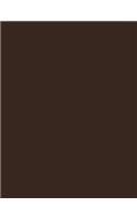 Chocolate Brown 101 - Narrow Lined with Margins Notebook