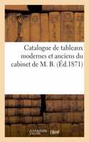 Catalogue de Tableaux Modernes Et Anciens Du Cabinet de M. B.