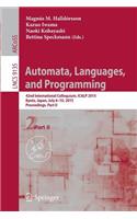 Automata, Languages, and Programming: 42nd International Colloquium, Icalp 2015, Kyoto, Japan, July 6-10, 2015, Proceedings, Part II