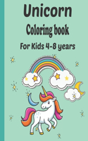 Unicorn coloring book For children 4-8 years