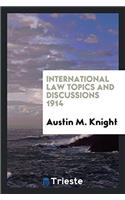 INTERNATIONAL LAW TOPICS AND DISCUSSIONS